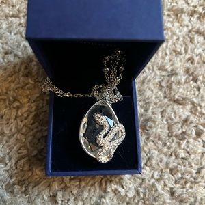 Swarovski snake and crystal pendant (Never worn)